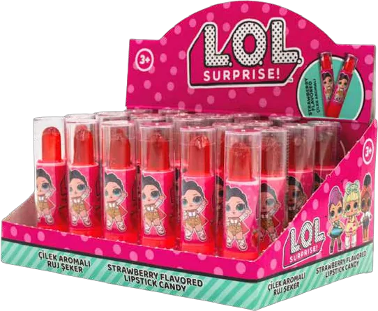 L.O.L. Surprise! Ruj Şeker ürün ve teşhir kutusu