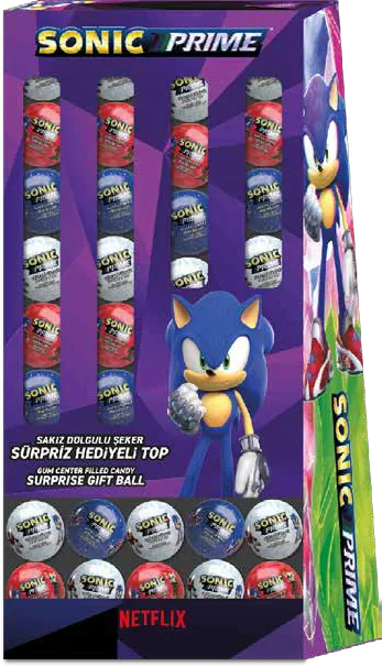 Sonic Surprise Ball 36-Piece Stand product and display box